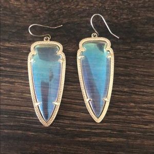Kendra Scott iridescent clear glass earrings